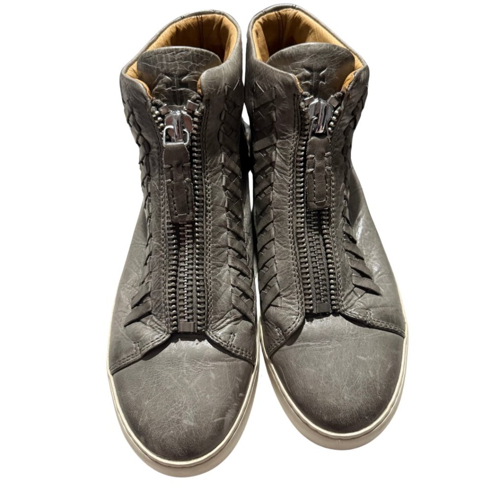 Frye Lena Rebel Zip Top Leather Sneakers